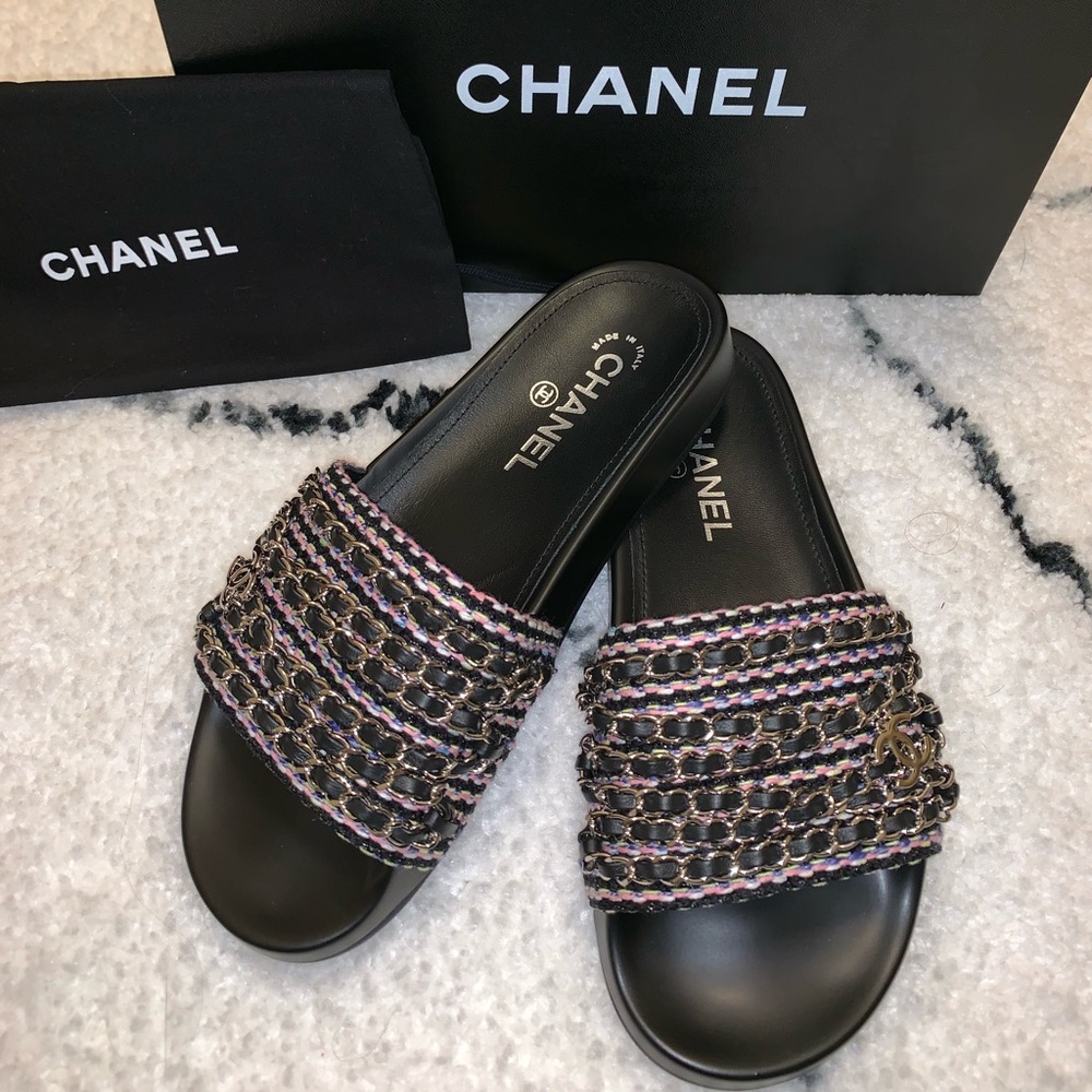 Brand new never used Chanel slides